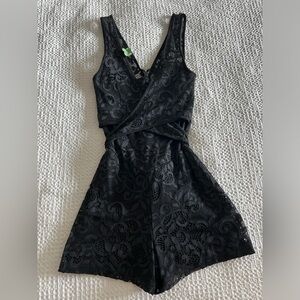 Black Bebe Lace Romper Size XXS